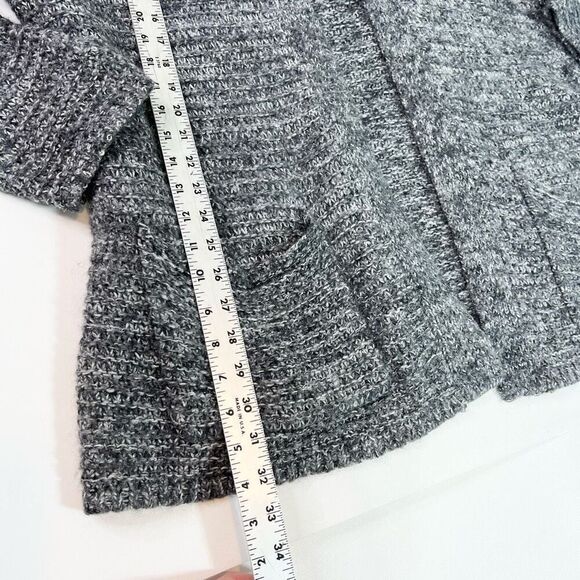 J Jill Cardigan Sweater Womens Medium Gray Mohair Wool Cashmere Pockets Button - Picture 8 of 10